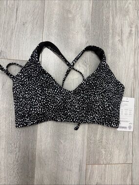 Athleta - Triangle Bikini Top - Black and White Pattern. - Large D-DD - NWT